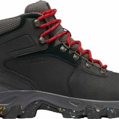 Coupon ❤️ Columbia Men's Newton Ridge Plus II Waterproof Hiking 👞 Shoes Black/mountain Red 👍