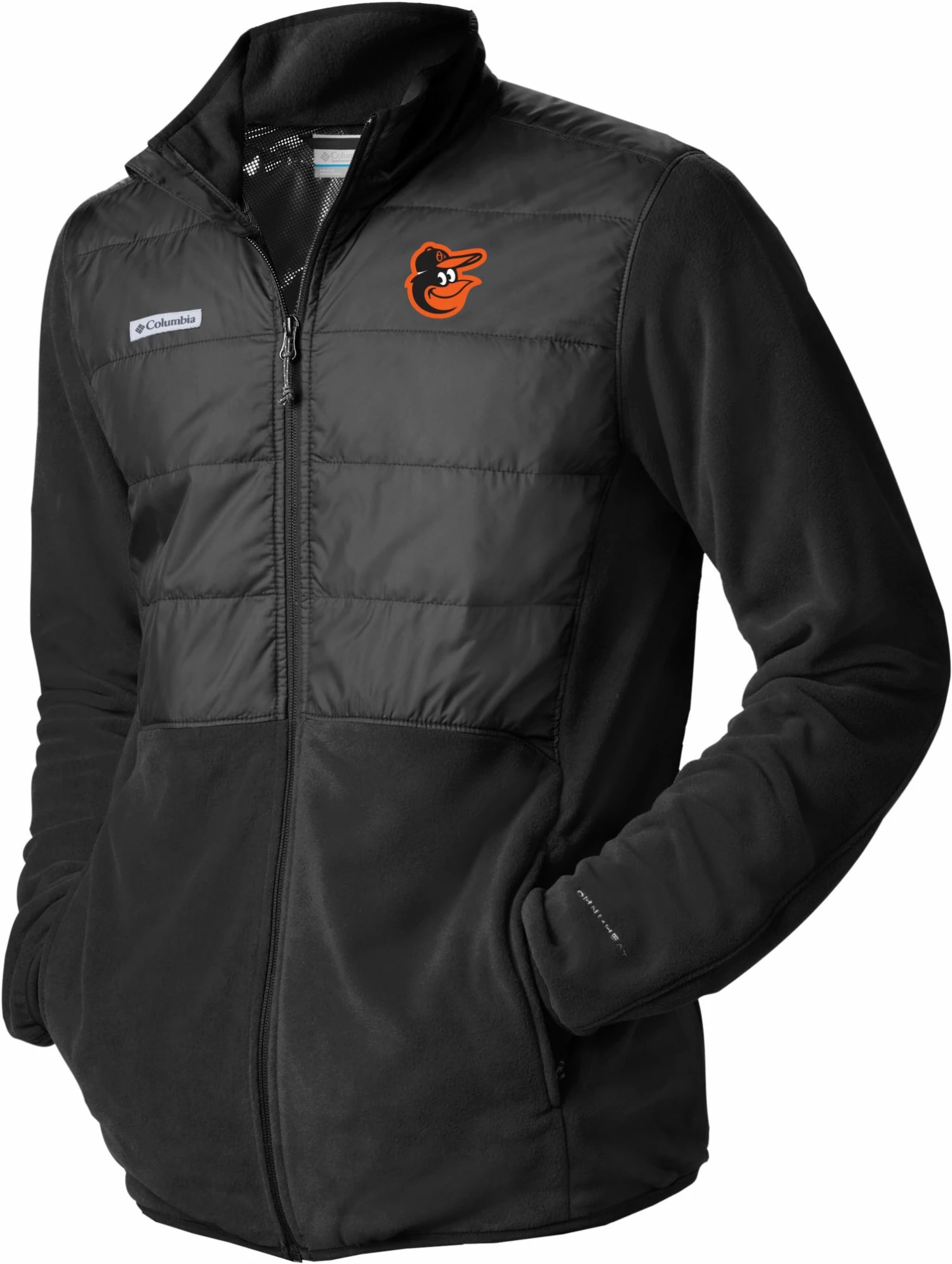 Brand new β Columbia Men's Baltimore Orioles Black Full-Zip Fleece Jacket β