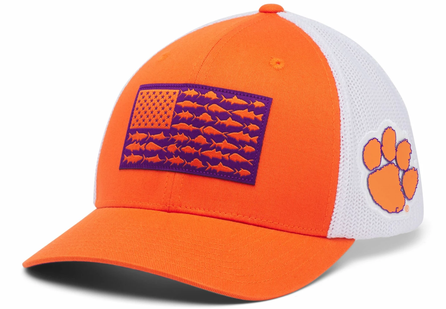 Best Pirce π Columbia Men's Clemson Tigers Orange PFG Mesh Fitted Hat π