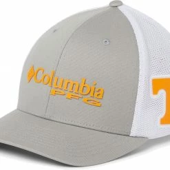 Hot Sale 🔥 Columbia Men's Tennessee Volunteers Grey PFG Mesh Fitted Hat ❤️