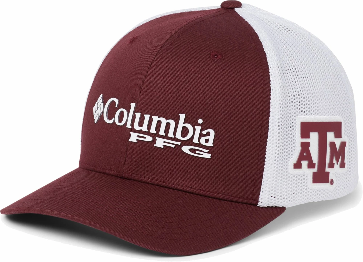 Budget π₯° Columbia Men's Texas A&M Aggies Maroon PFG Mesh Fitted Hat β¨