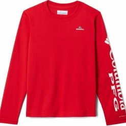 Cheapest 😍 Columbia Youth Georgia Bulldogs Red Terminal Tackle Long Sleeve T-Shirt For Boys' 🔔