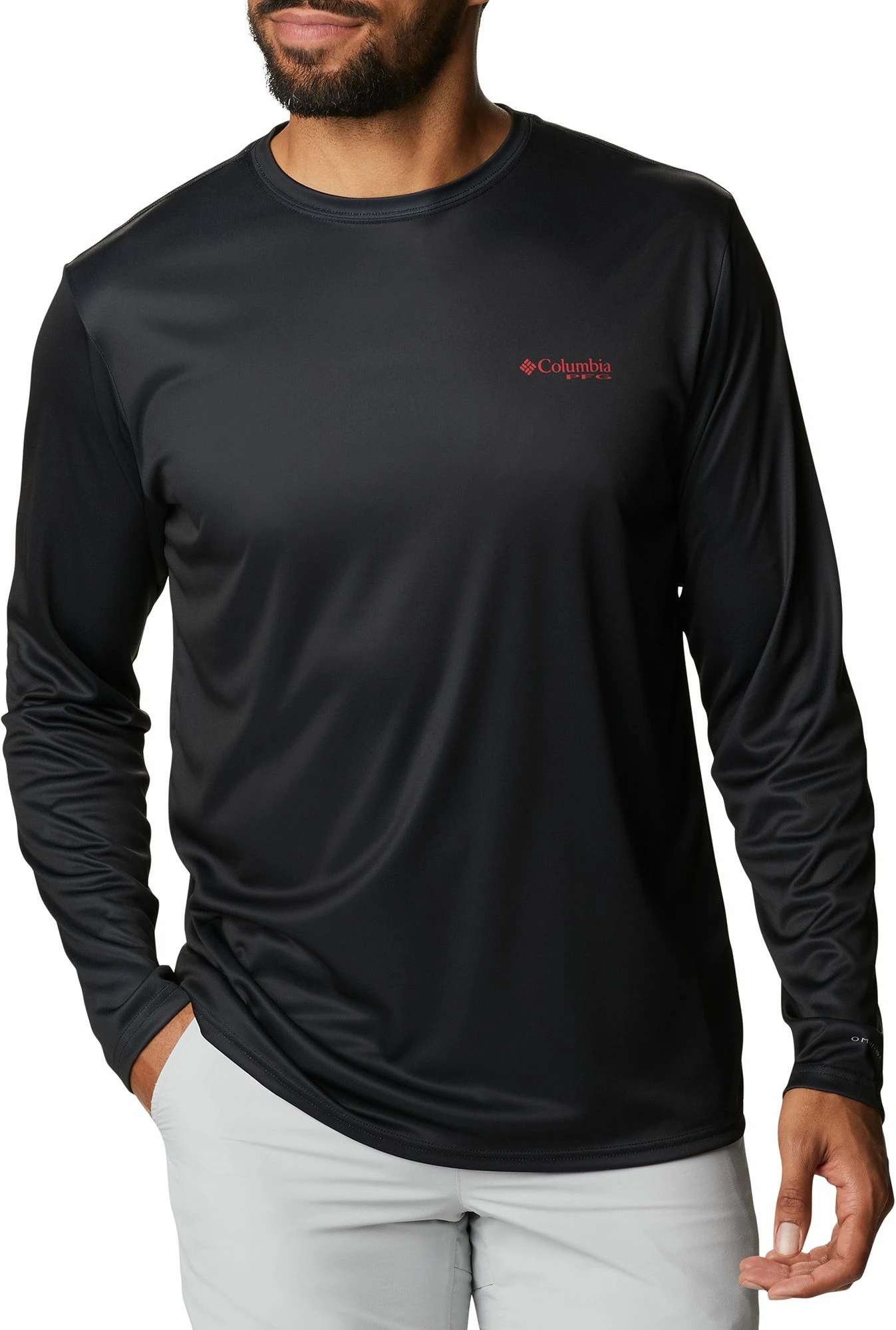 Best Sale β¨ Columbia Men's Terminal Tackle PFG Fish Flag Long Sleeve π Shirt Cgrey/ Deep Marine Trout π - Image 2