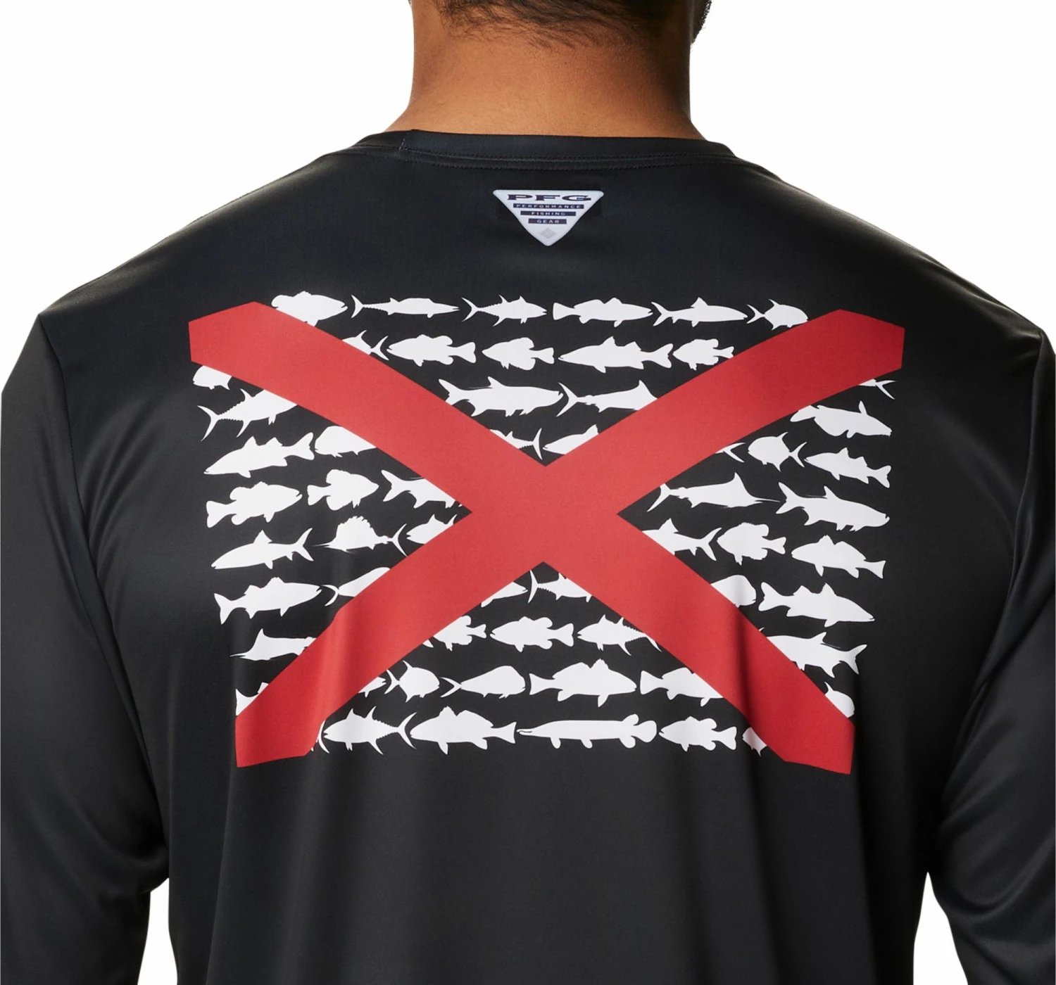 Best Sale β¨ Columbia Men's Terminal Tackle PFG Fish Flag Long Sleeve π Shirt Cgrey/ Deep Marine Trout π - Image 3