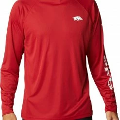 Outlet 🔔 Columbia Men's Arkansas Razorbacks Cardinal Terminal Tackle Long Sleeve T-Shirt 🤩