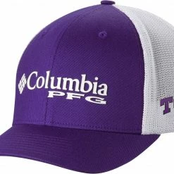 Best Sale ✨ Columbia Men's TCU Horned Frogs Purple PFG Mesh Adjustable Hat 🔥
