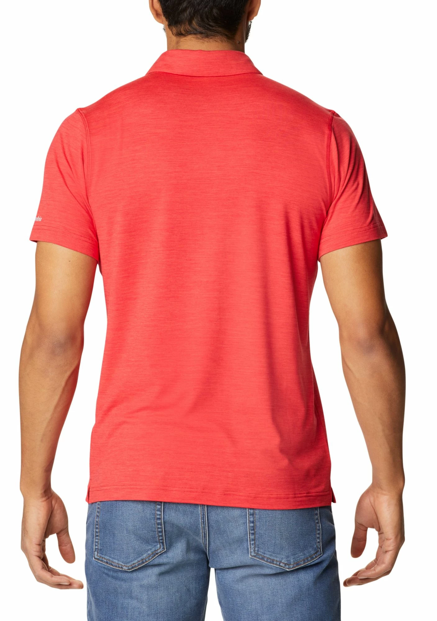 Discount π₯° Columbia Men's Ohio State Buckeyes Scarlet Tech Trail Polo β - Image 3