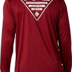 Buy 🎉 Columbia Men's Terminal Tackle PFG Destination Long Sleeve 👕 Shirt Red Spark/usa 🎉