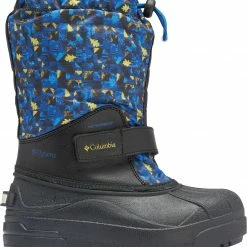 Deals 😀 Columbia Kids' Powderbug Forty Print 400g Waterproof Winter 🥾 Boots For 👧 Girls' Black/laser Lemon 🎉