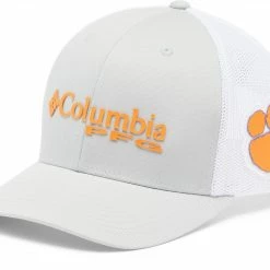 Outlet 😍 Columbia Men's Clemson Tigers Grey PFG Snapback Adjustable Hat 🤩