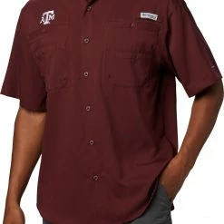 Best deal 😀 Columbia Men's Texas A&M Aggies Grey Tamiami Performance 👕 Shirt 🛒