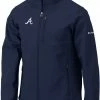 Best Sale 🤩 Columbia Men's Atlanta Braves Navy Ascender Full-Zip Jacket 😉