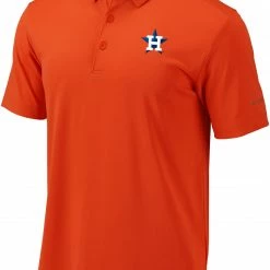 Promo 💯 Columbia Men's Houston Astros Orange Omni-Wick Set Performance Polo ❤️