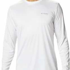 Budget 🤩 Columbia Men's Terminal Tackle Vintage Fishing Long Sleeve T-Shirt White/marlin 😍