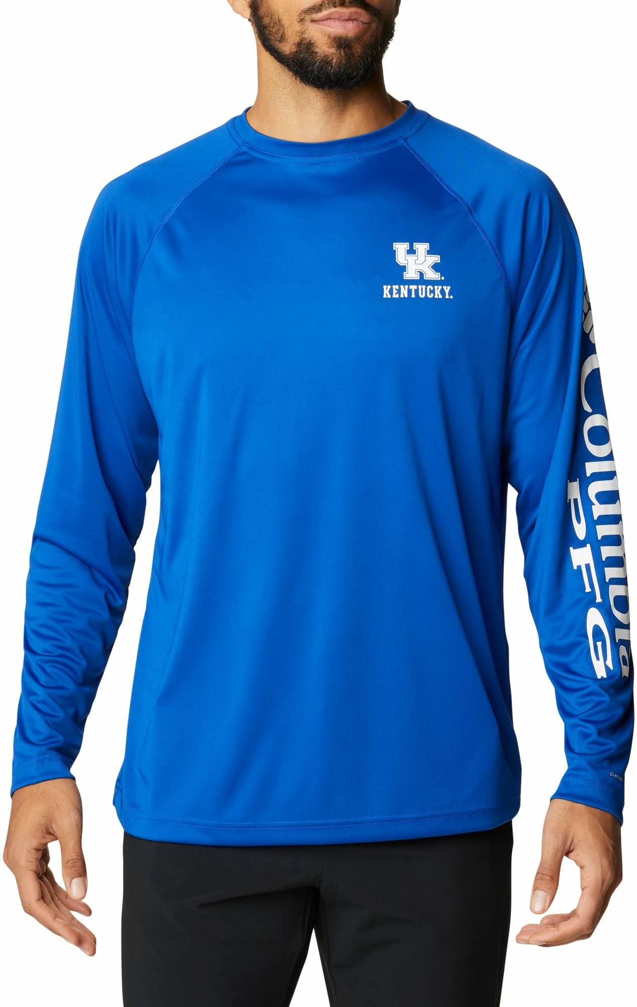 Promo π Columbia Men's Kentucky Wildcats Blue Terminal Tackle Long Sleeve T-Shirt π