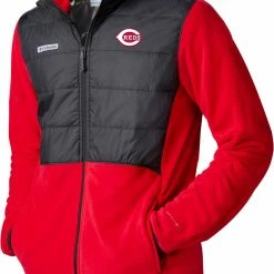 Best deal ✨ Columbia Men's Cincinnati Reds Red Full-Zip Fleece Jacket ✔️