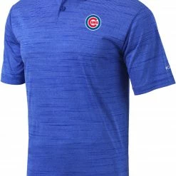 Cheap ⌛ Columbia Men's Chicago Cubs Blue Omni-Wick Set Performance Polo 😀