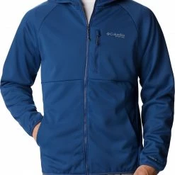 Outlet 👍 Columbia Mens' Terminal Stretch Softshell Hooded Jacket Metal ✨