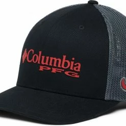 Best Sale 🎉 Columbia Men's Alabama Crimson Tide PFG Mesh Fitted Black Hat ⌛