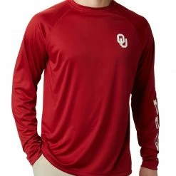 Cheapest 🌟 Columbia Men's Oklahoma Sooners Crimson Terminal Tackle Long Sleeve T-Shirt 🌟