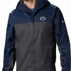Hot Sale 👍 Columbia Men's Penn State Nittany Lions Blue/Grey Glennaker Storm Jacket 😀