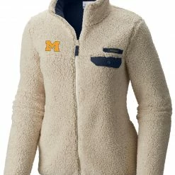 Brand new 🔔 Columbia 👩 Women's Michigan Wolverines Mountainside Full-Zip White Jacket 🥰