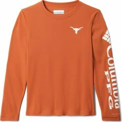 Brand new 😀 Columbia Youth Texas Longhorns Terminal Tackle Orange Long Sleeve T-Shirt For 👧 Girls' 🥰