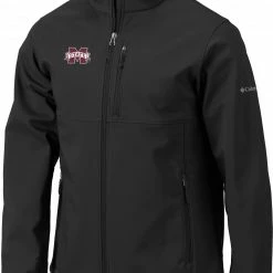 Hot Sale 👏 Columbia Men's Mississippi State Bulldogs Black Ascender Full-Zip Jacket 🌟
