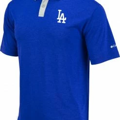 Promo ✔️ Columbia Men's Los Angeles Dodgers Dodger Blue Omni-Wick Range Polo 💯