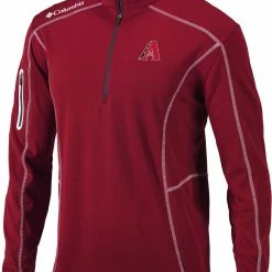 Top 10 🔔 Columbia Men's Arizona Diamondbacks Red Shotgun Quarter-Zip 👚 Shirt 🥰