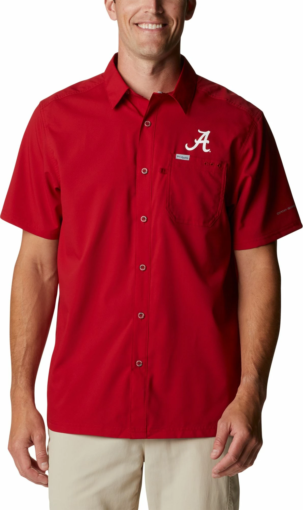 Flash Sale β Columbia Men's Alabama Crimson Tide Crimson Slack Tide Button-Down π Shirt βοΈ