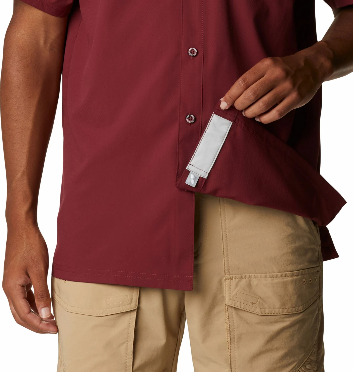 Cheapest π Columbia Men's Florida State Seminoles Garnet Slack Tide Button-Down π Shirt π - Image 3