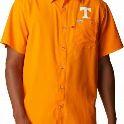 Deals 💯 Columbia Men's Tennessee Volunteers Tennessee Orange Slack Tide Button-Down 👚 Shirt 😍