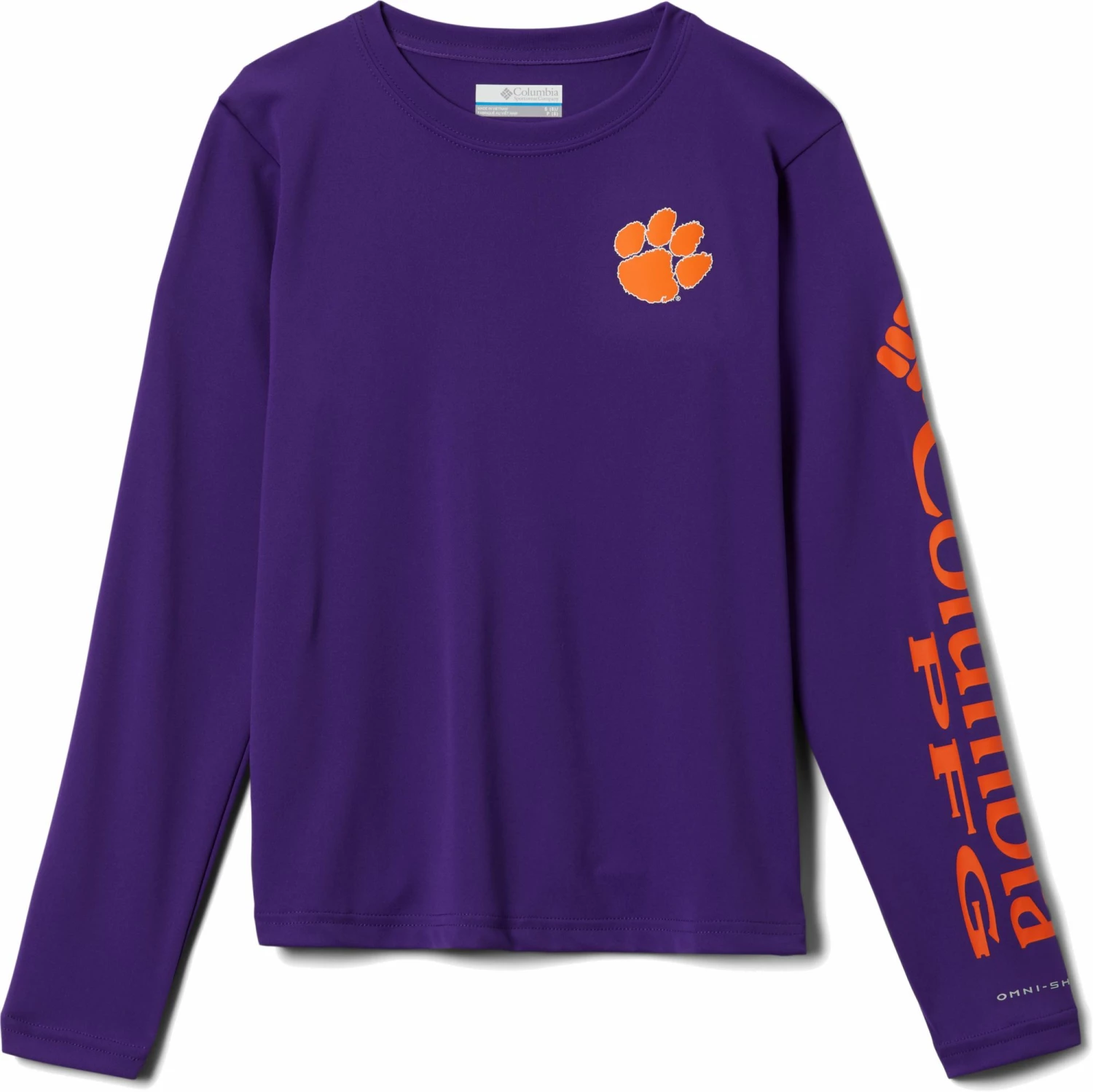Discount 𧨠Columbia Youth Clemson Tigers Regalia Terminal Tackle Long Sleeve T-Shirt For Boys' π