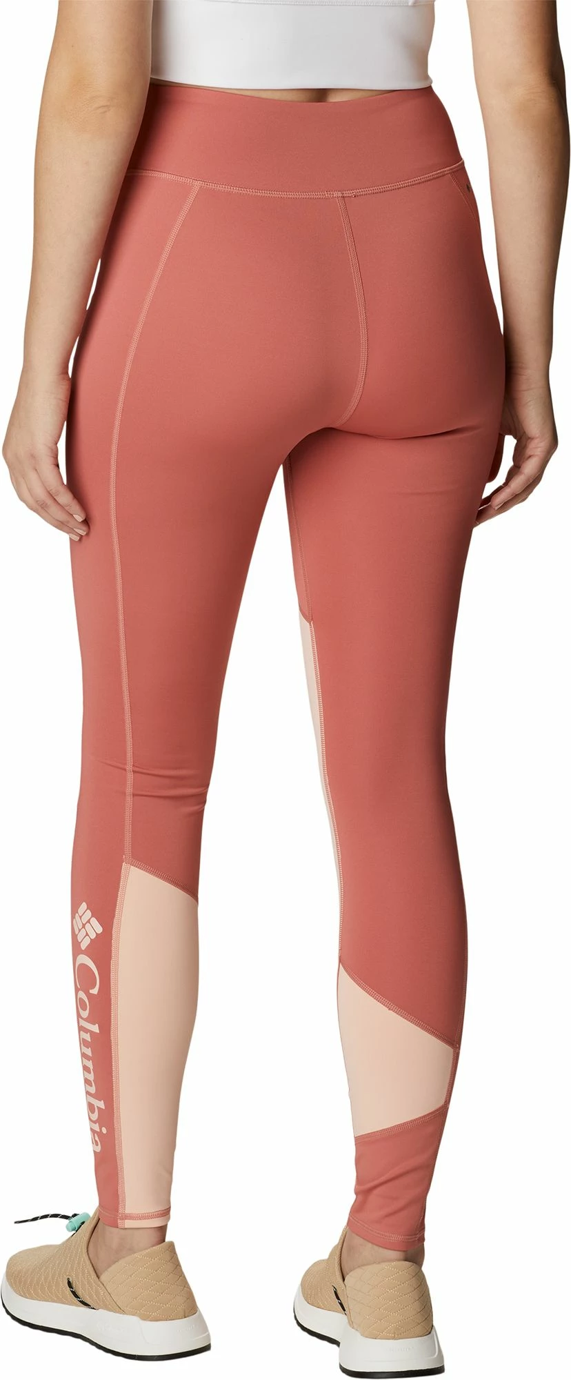 Best Pirce β Columbia π© Women's Columbia Lodge Colorblock 7/8 Leggings Dark Coral Peach/pea Blm π - Image 2