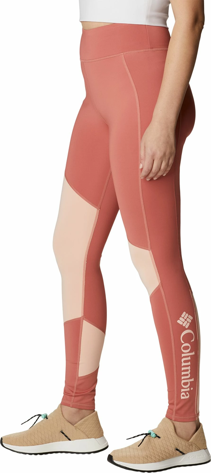 Best Pirce β Columbia π© Women's Columbia Lodge Colorblock 7/8 Leggings Dark Coral Peach/pea Blm π - Image 3