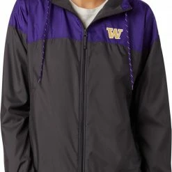 Budget 😀 Columbia 👩 Women's Washington Huskies Purple/Black CLG Flash Forward Lined Jacket ⭐