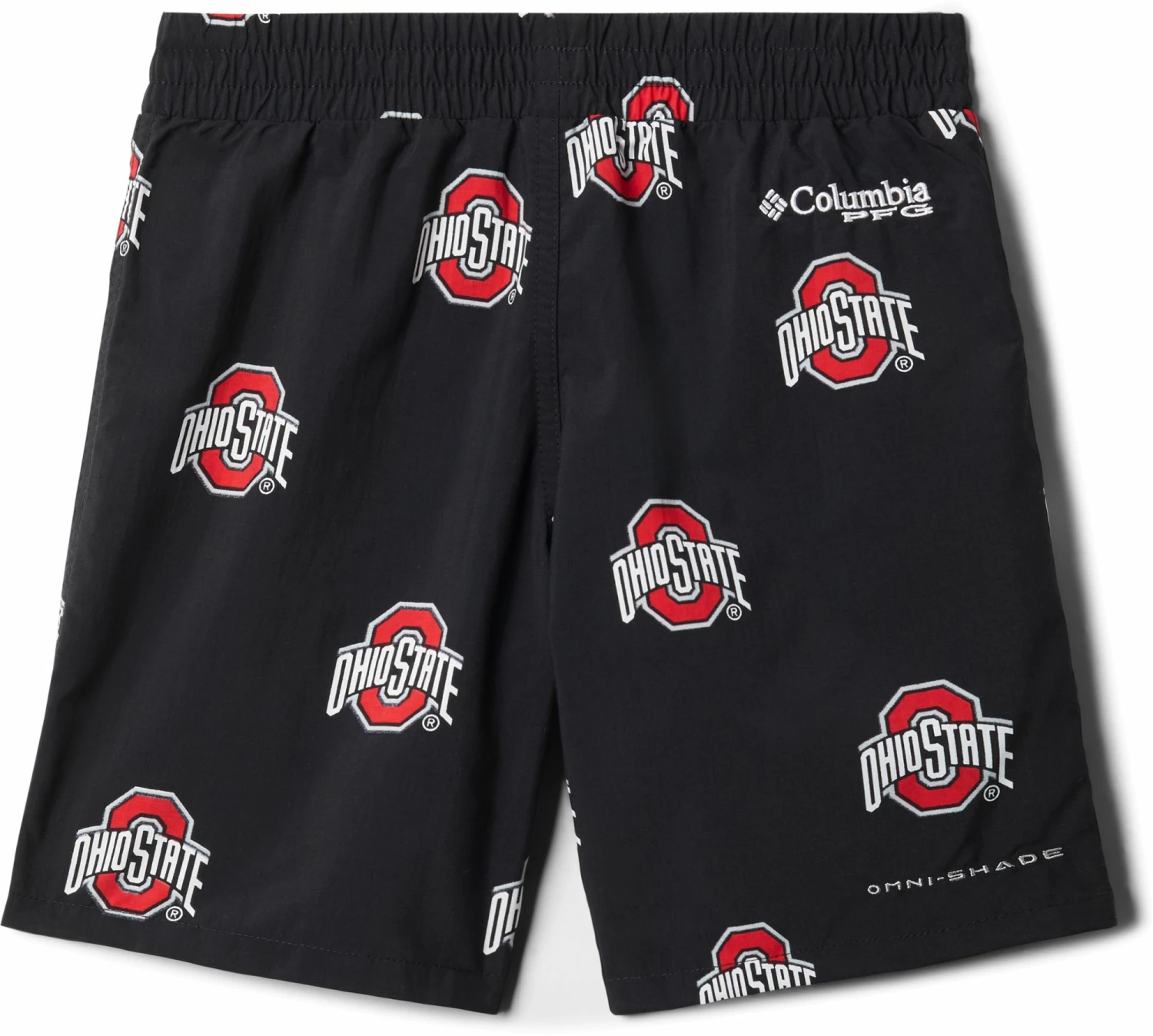 Buy β Columbia Youth Ohio State Buckeyes Backcast Printed Performance Black Shorts For Boys' π - Image 2