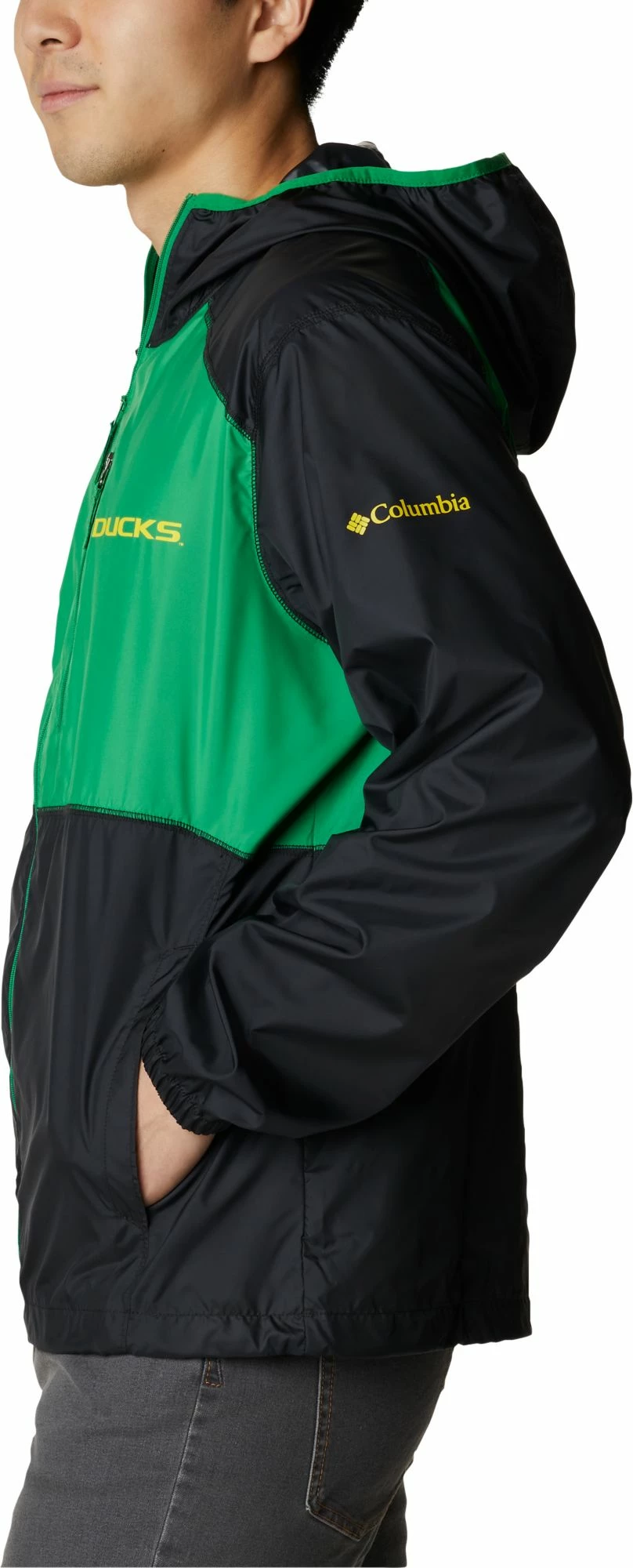 Buy π₯ Columbia Men's Oregon Ducks Black Flash Forward Full-Zip Jacket π - Image 4