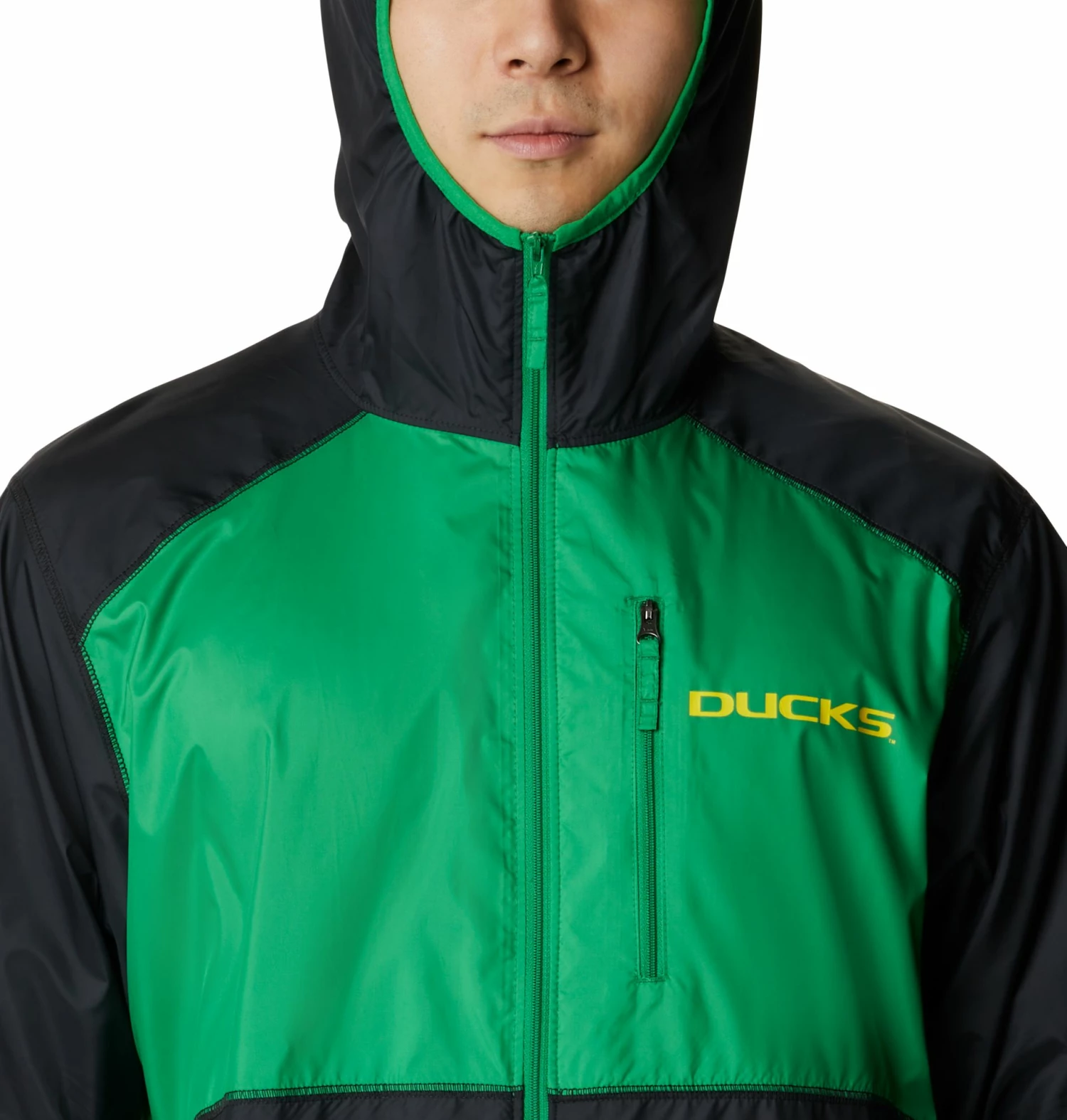 Buy π₯ Columbia Men's Oregon Ducks Black Flash Forward Full-Zip Jacket π - Image 5