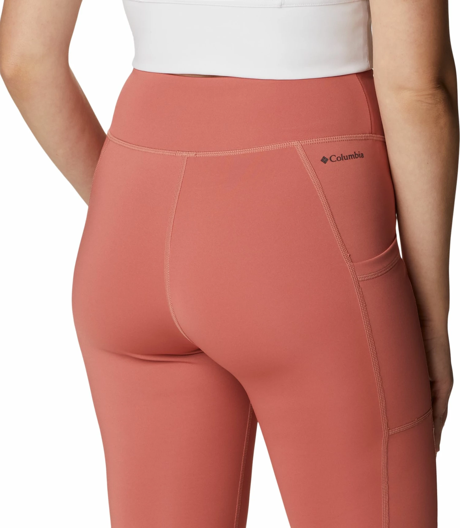 Best Pirce β Columbia π© Women's Columbia Lodge Colorblock 7/8 Leggings Dark Coral Peach/pea Blm π - Image 6
