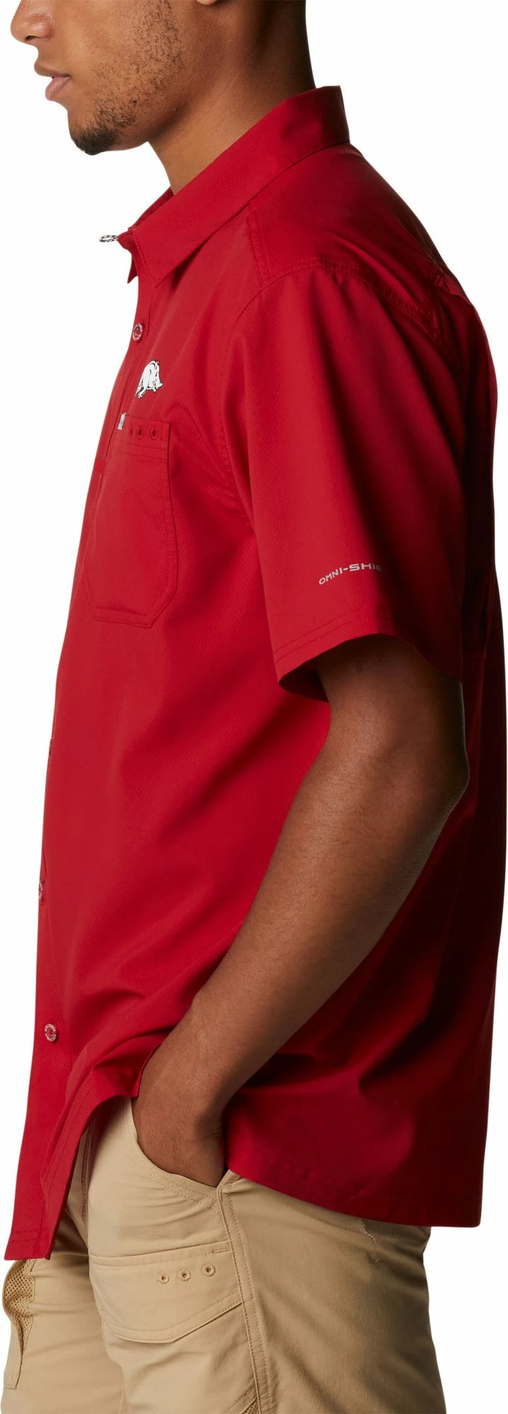 Budget π Columbia Men's Arkansas Razorbacks Cardinal Slack Tide Button-Down π Shirt π - Image 2