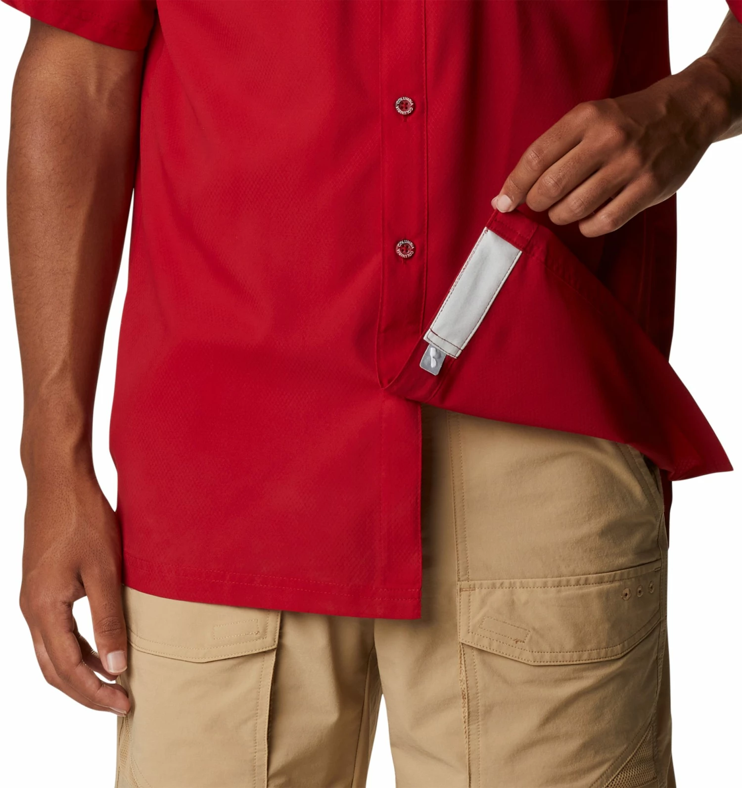 Budget π Columbia Men's Arkansas Razorbacks Cardinal Slack Tide Button-Down π Shirt π - Image 5