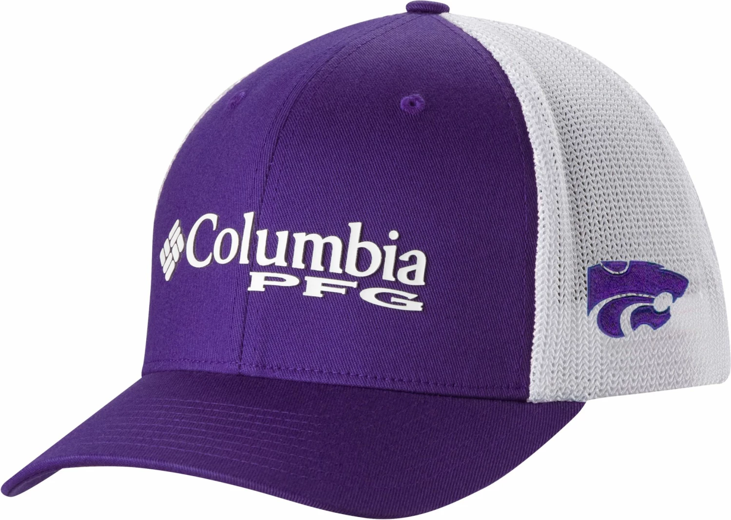 Wholesale π₯° Columbia Men's Kansas State Wildcats Purple PFG Mesh Adjustable Hat π