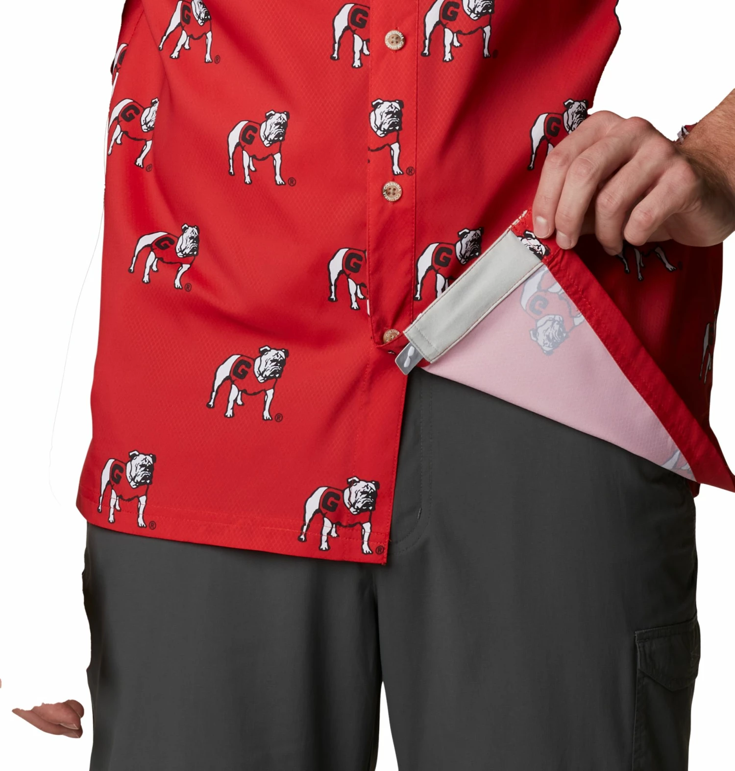 Brand new π― Columbia Men's Georgia Bulldogs Red Super Slack Button Down π Shirt π - Image 3