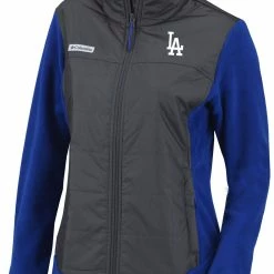 Coupon 🛒 Columbia 👩 Women's Los Angeles Dodgers Blue Full-Zip Fleece Jacket 🔥