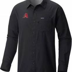 Flash Sale 🔥 Columbia Men's Arizona Diamondbacks Black Slack Tide Long Sleeve T-Shirt 🧨