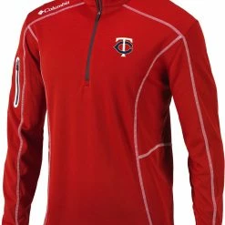 Top 10 🔔 Columbia Men's Minnesota Twins Red Shotgun Quarter-Zip 👚 Shirt ✔️