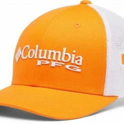 Outlet 👏 Columbia Youth Tennessee Volunteers Tennessee Orange PFG Mesh Adjustable Hat For Boys' ✔️