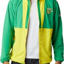 Buy 😀 Columbia Men's Oregon Ducks Yellow Back Bowl Full-Zip Fleece Jacket 🎁